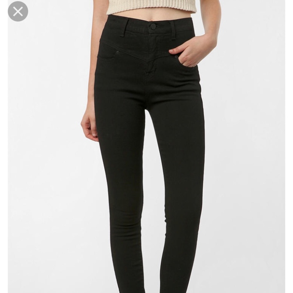 Black super high waisted urban BDG skinny jeans